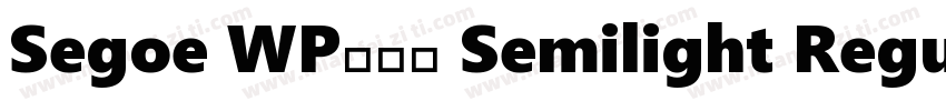 Segoe WP兰亭黑 Semilight Regular字体转换